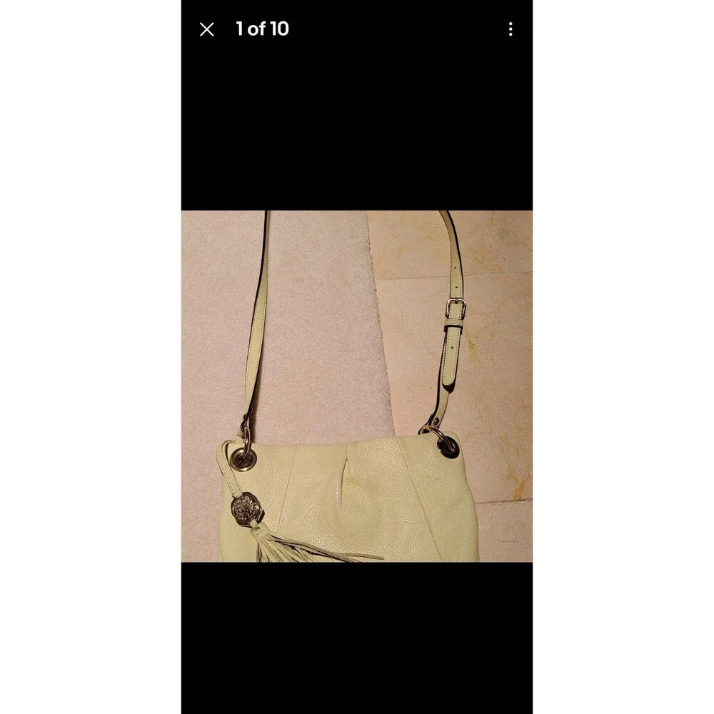 NEW Vince Camuto Mint Yellow Green Crossbody Tassel Charm Purse Handbag